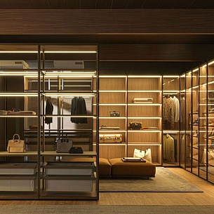 Гардеробная система GLISS MASTER Glass от Molteni & C