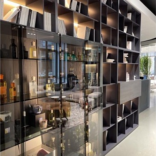 Библиотека с баром и витриной CROSSING от MisuraEmme