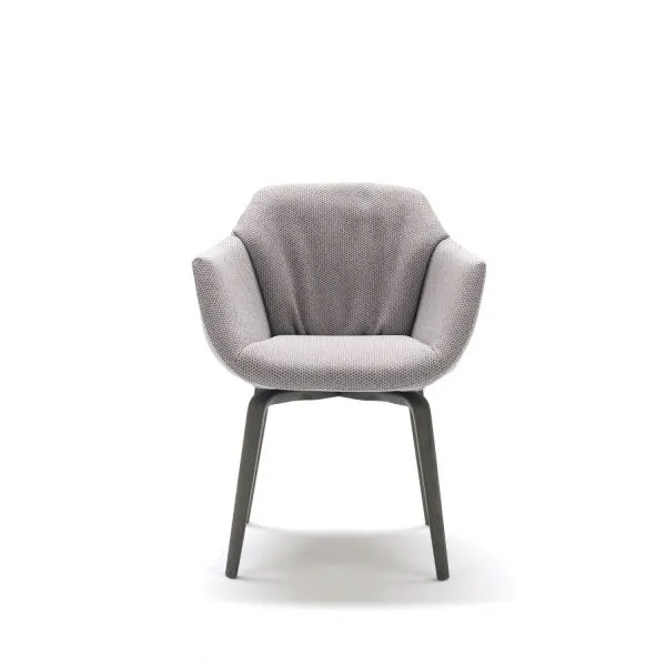 Вращающиеся мягкий стул с подлокотниками NAOS